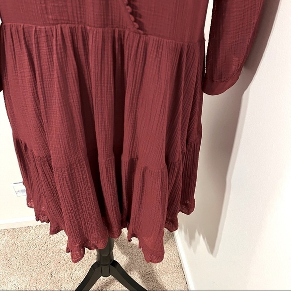 Free People Scarlet lace embroidered eyelet cotton boho mini dress. Peasant. M - Picture 11 of 12